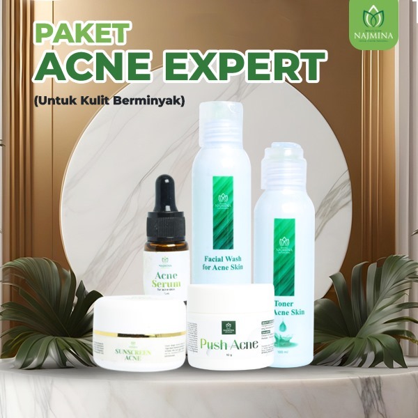 PAKET ACNE EXPERT (Jerawat Ringan & Kulit Berminyak) by Najmina Beautycare