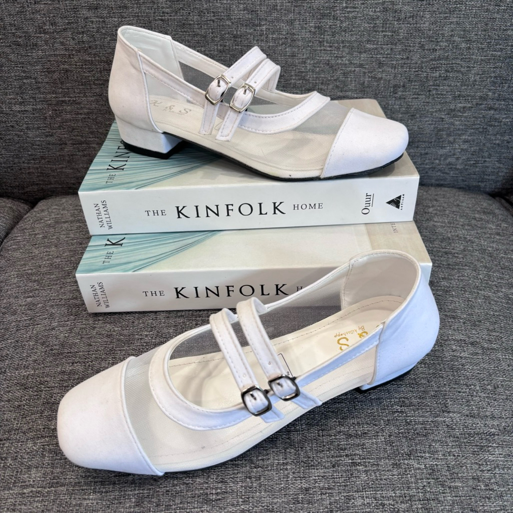 sandal heels wanita/ sandal kondangan/ sandal jaring wanita