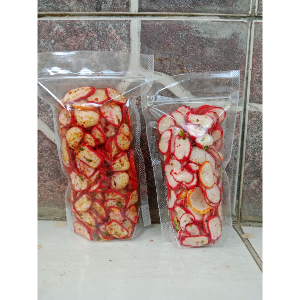 

kerupuk seblak kering bantat/kerupuk seblak warna daun jeruk