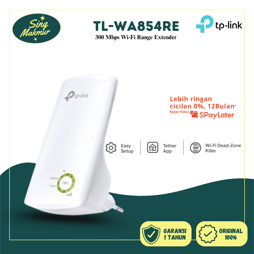 TP-Link | TL-WA854RE | WiFi Extender | WiFi Repeater | Penguat Sinyal | Penangkap Sinyal | Penguat J