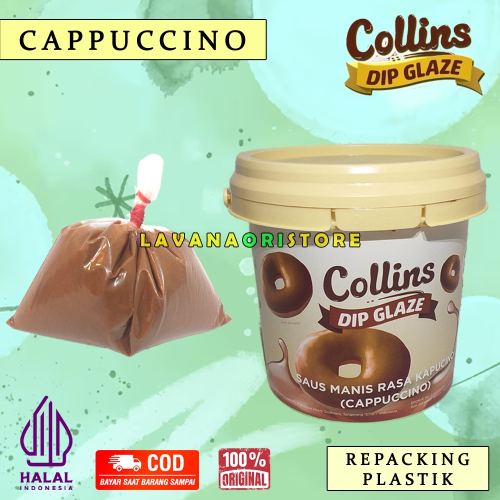 

[COD] Collins Dip Glaze Rasa Cappuccino | Saus Manis Pasta Selai Donat Roti Rasa Cappuccino