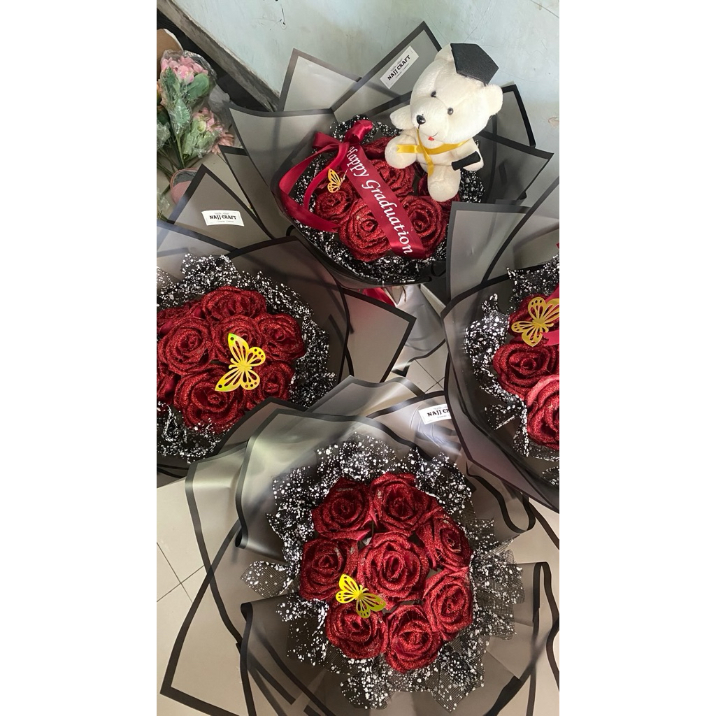 buket bunga pita satin / by req , wakwau dulu utk konfirmasi