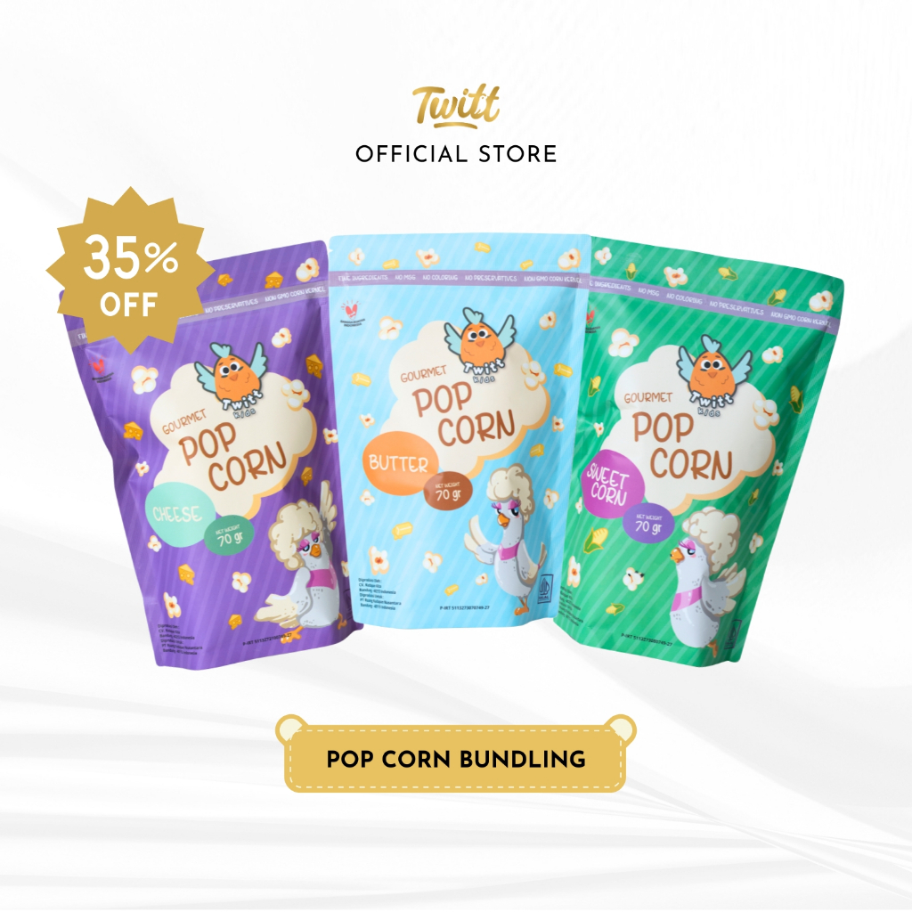 

Twitt Kids - Gourmet Popcorn Bundling 70g x 3