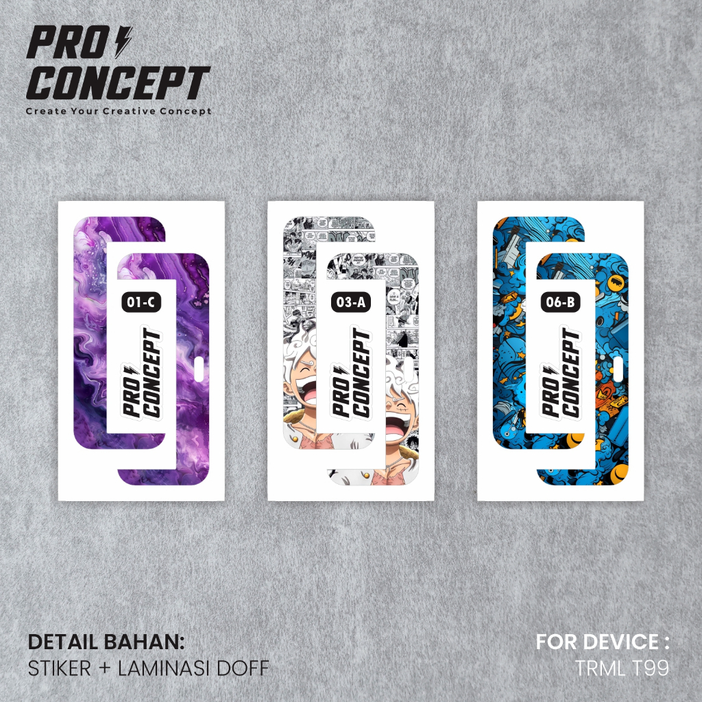 

#IN-6 Proconcept Stiker Vinyl Doff 2 Pcs Dekorasi Series T~ 99