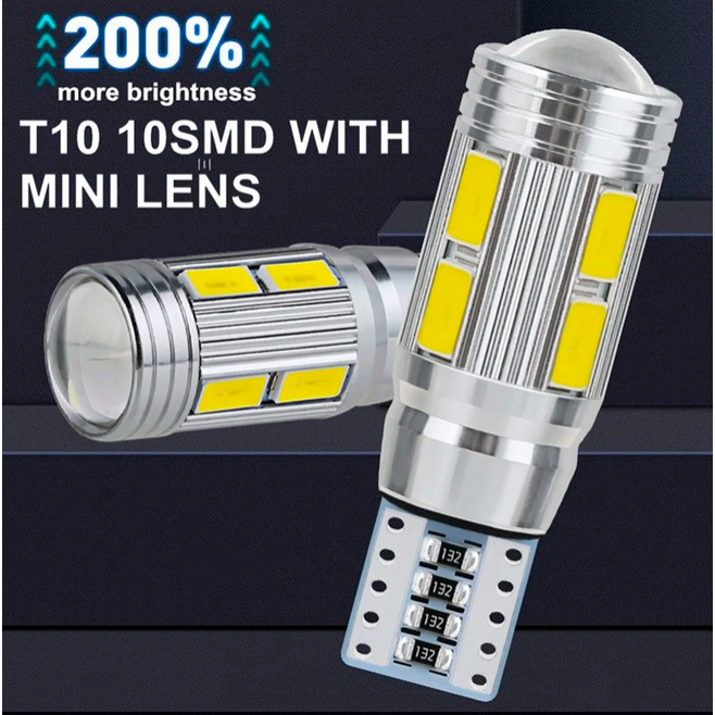 Lampu Kabut Mobil Foglamp LED H3 T10 SMD 5630 Cool White 2 PCS MaxGTRS