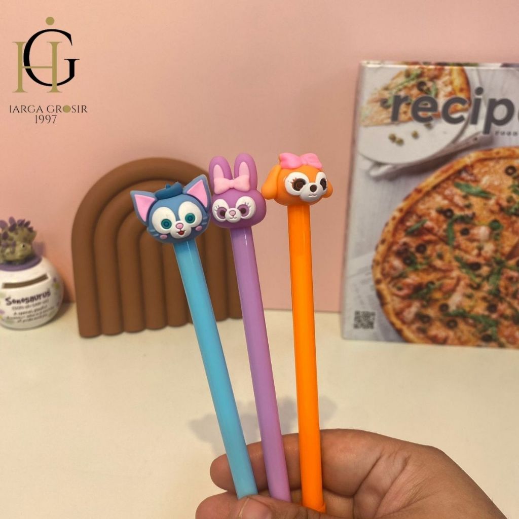 

1PCS PULPEN GEL KARAKTER DUFFY CAT KEPALA PGK-1899 PEN LUCU UNIK KADO PENA TINTA HITAM