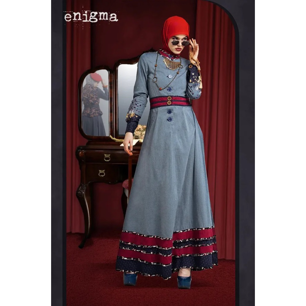 GAMIS TUNEECA LAU REBELLES T-1124013 TUNEECA ENIGMA /GAMIS MUSLIMAH MODERN EKSLUSIF