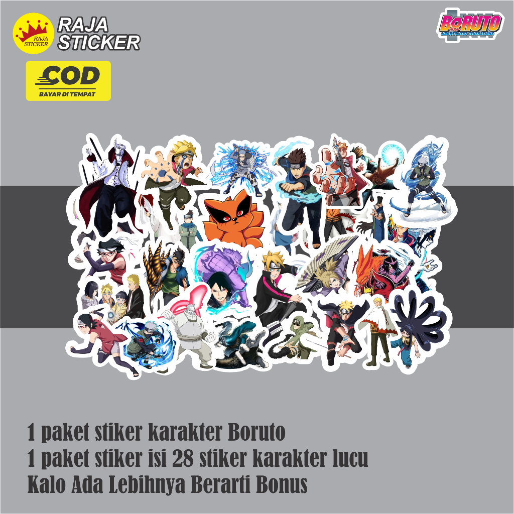 

Stiker Anime Karakter di Serial BORUTO - Sticker case hp & Laptop