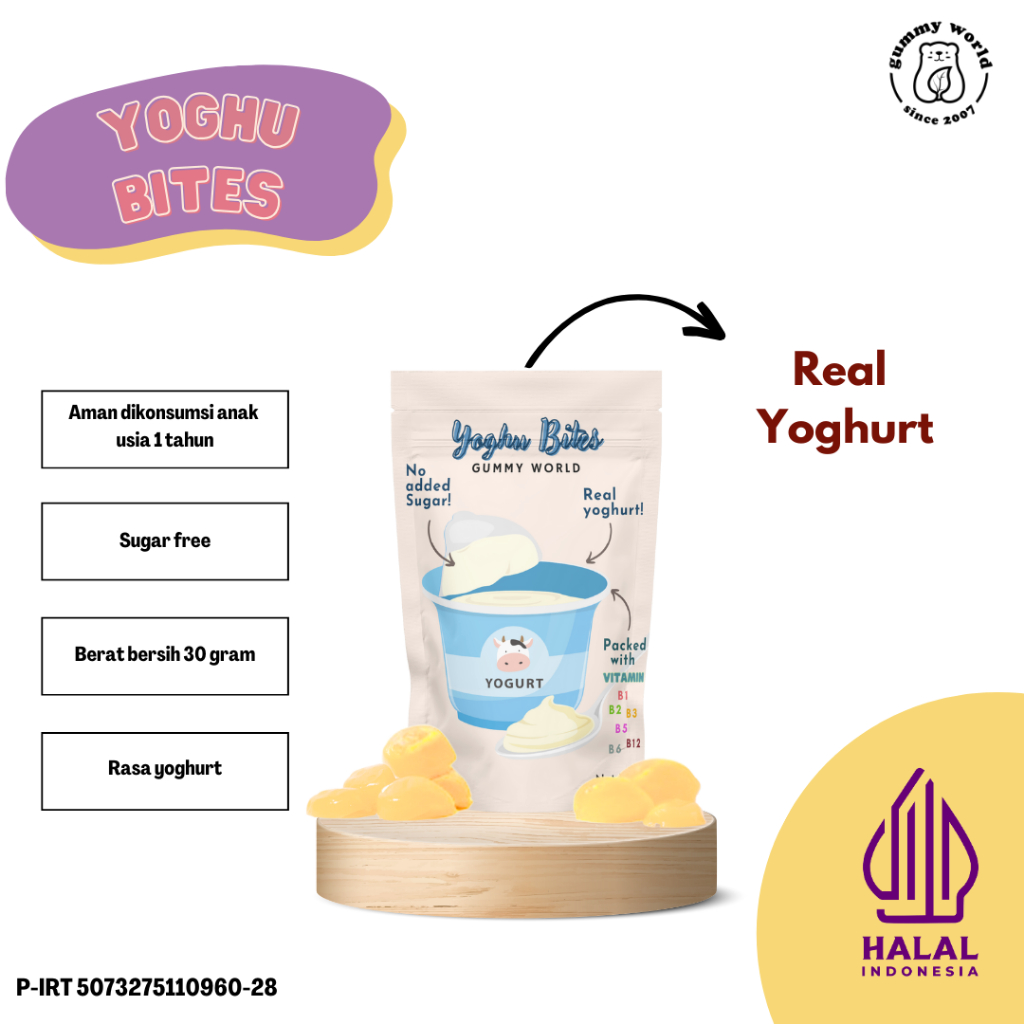

Bites Vitamin Gummy – Sugar Free Rasa Yoghu (Real Yoghurt)