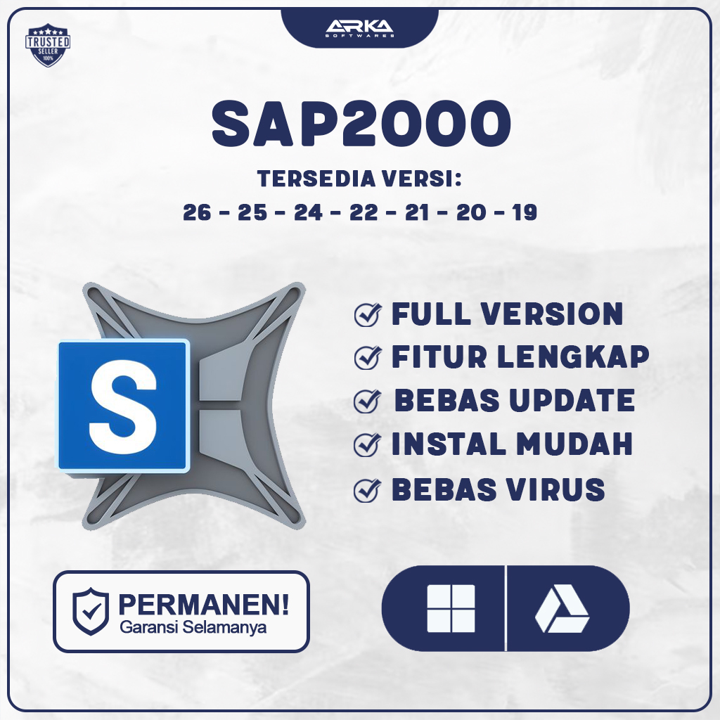 SAP2000 26 + ETabs Full Version Original Lifetime Software Analisis & Desain Struktur Bangunan (WIN)