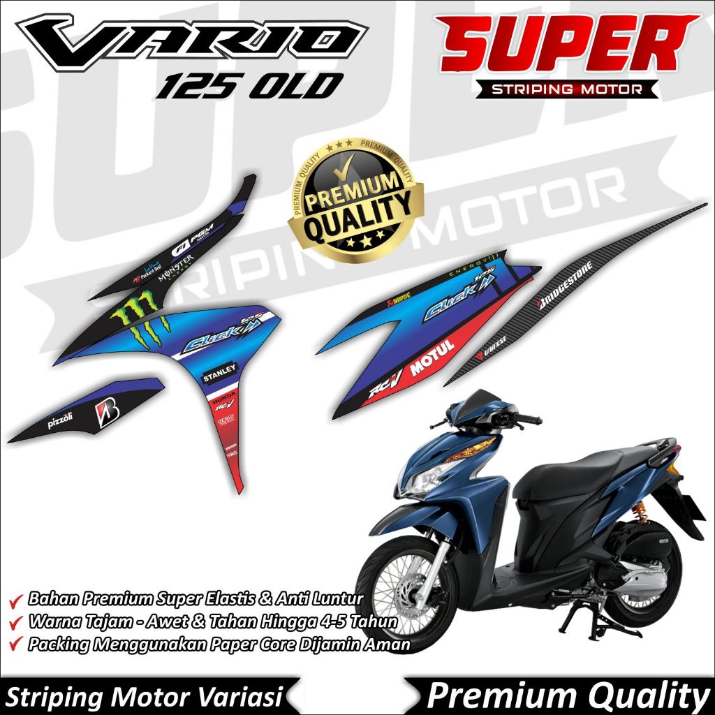 Stiker Vario 125 Old Anti Luntur keren Striping Vario 125 Old Striping Honda Vario 125 OLD ME