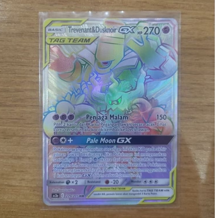 Kartu Tag Team Trevenant & Dusknoir GX HR Pokemon TCG Indonesia