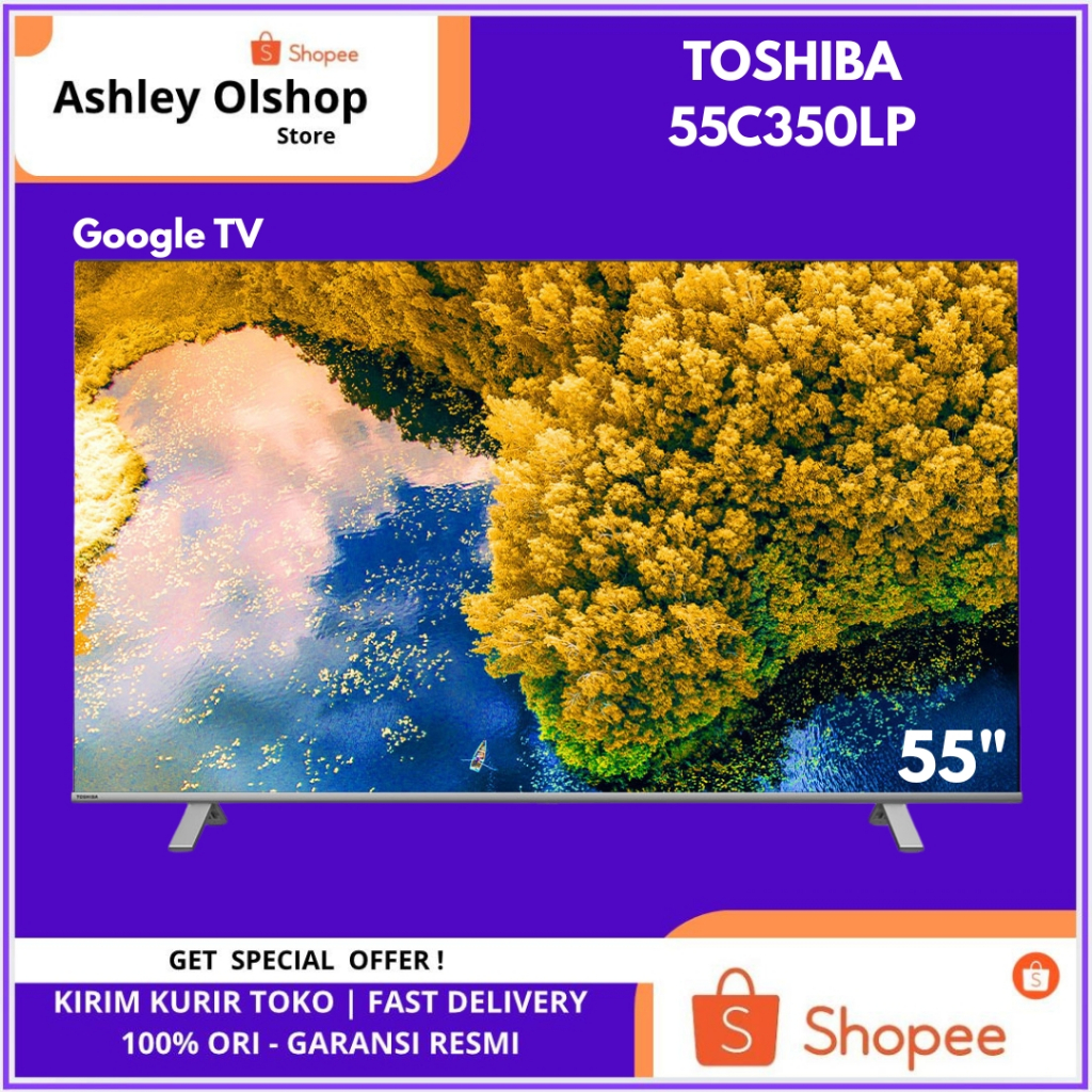 TV 55 Inch Toshiba 55C350LP 4K HDR Toshiba 55C350 Google TV