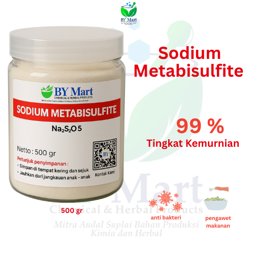 

BY KIMIA & HERBAL - SMB Food grade 1kg / Sodium Metabisulfite / Sodium Metabisulphite / Sodium Metabisulfit / Natrium Metabisulfite Food Grade