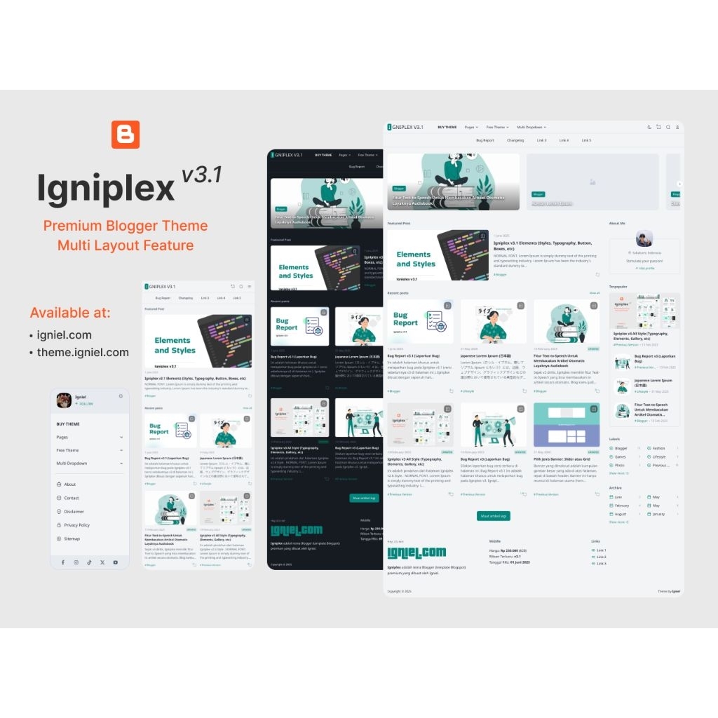 Igniplex Template Blogger / Blogspot Theme (OFFICIAL)