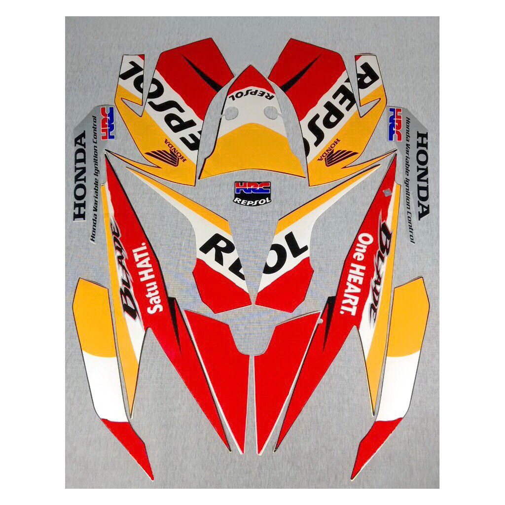 STICKER STRIPING HONDA BLADE REPSOL 2012