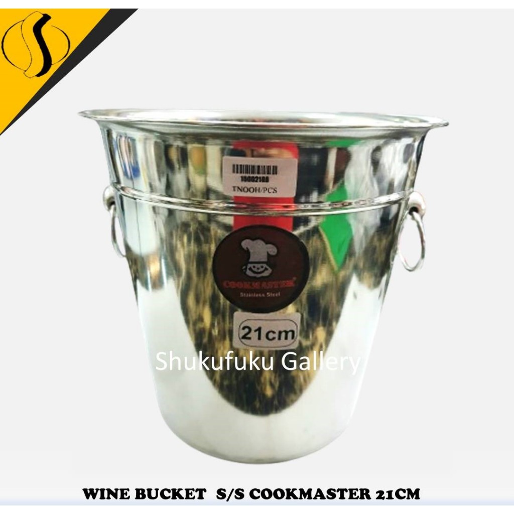 WINE BUCKET  S/S COOKMASTER 21CM /ICE BUCKET WINE/EMBER ES BATU WINE COOKMASTER STAINLESS