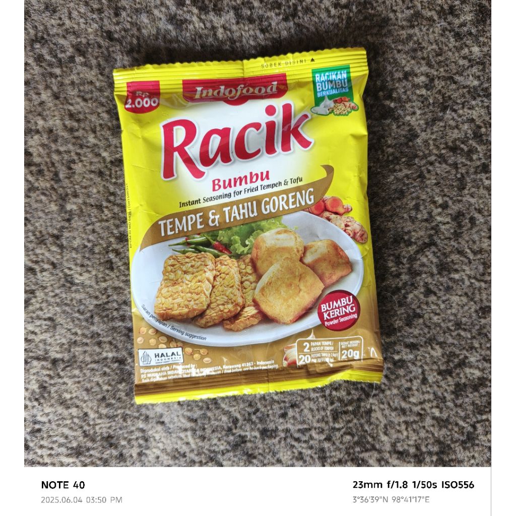 

RACIK ~ BUMBU TEMPE & TAHU GORENG 20GR