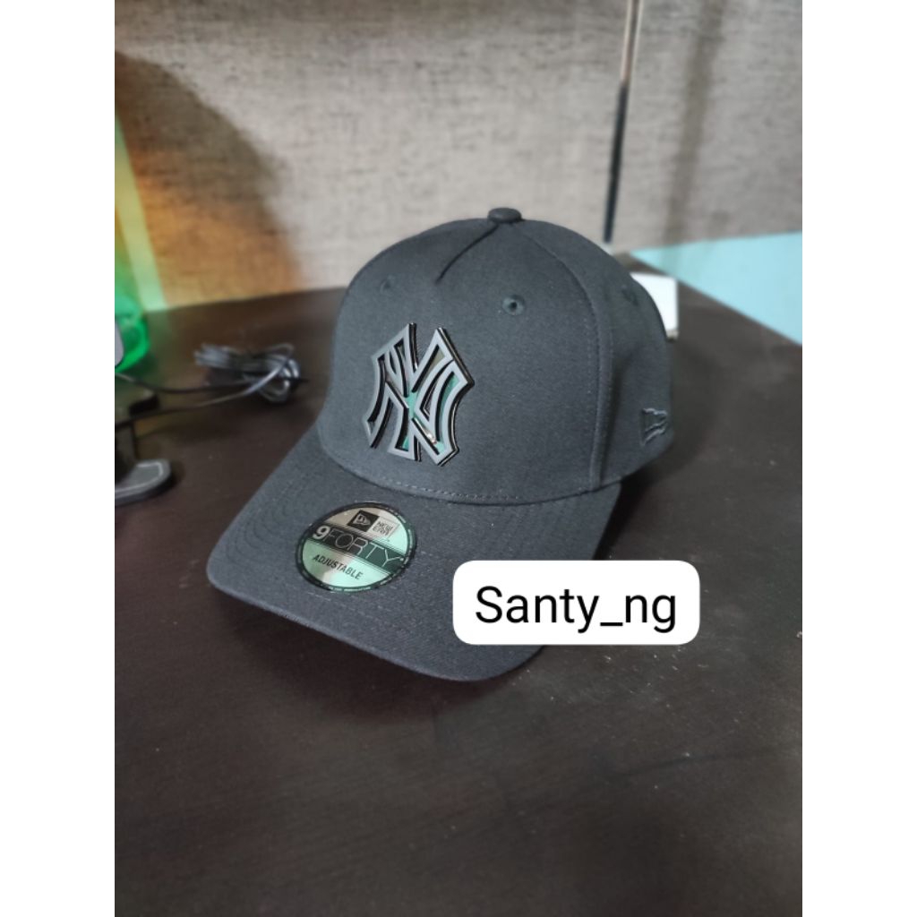 Topi baseball pria ny besi full black