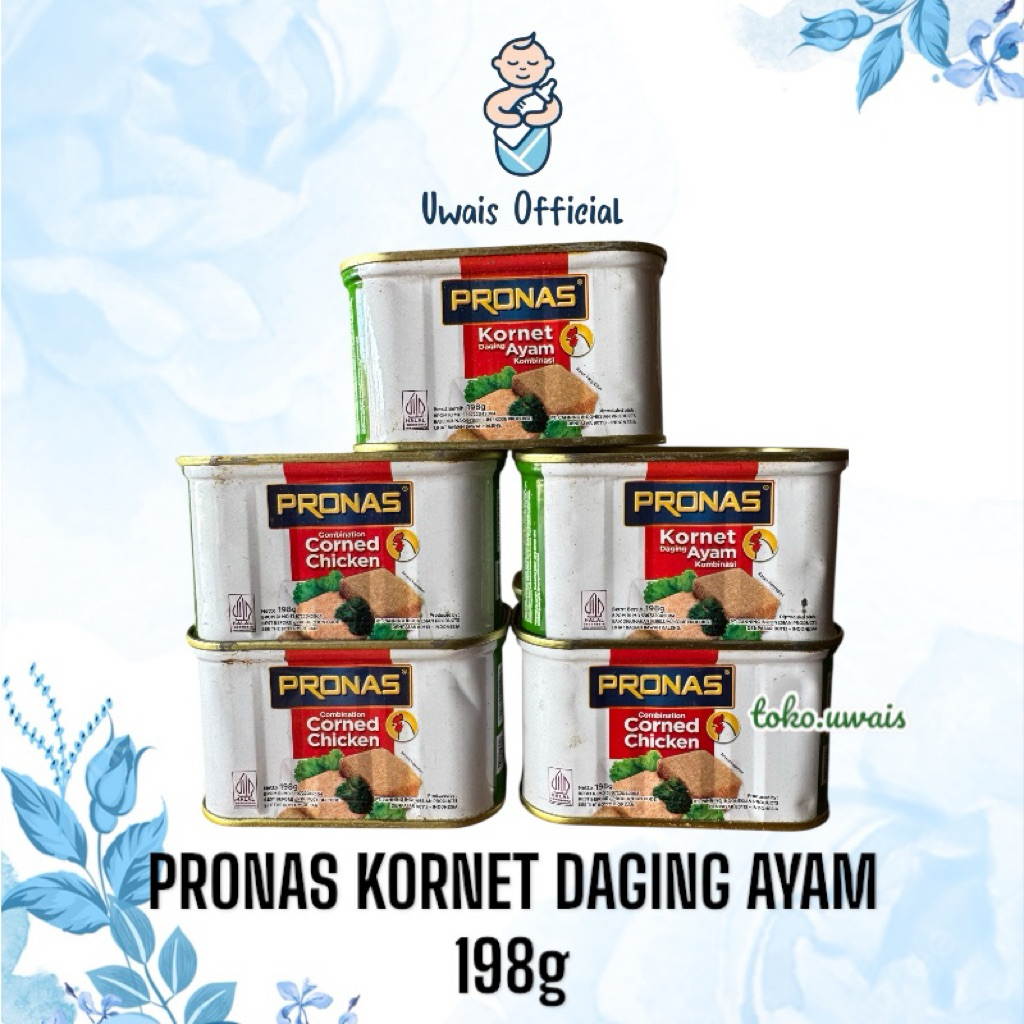 

PRONAS KORNET DAGING AYAM 198g EXP April 2026 KALENG LECEK