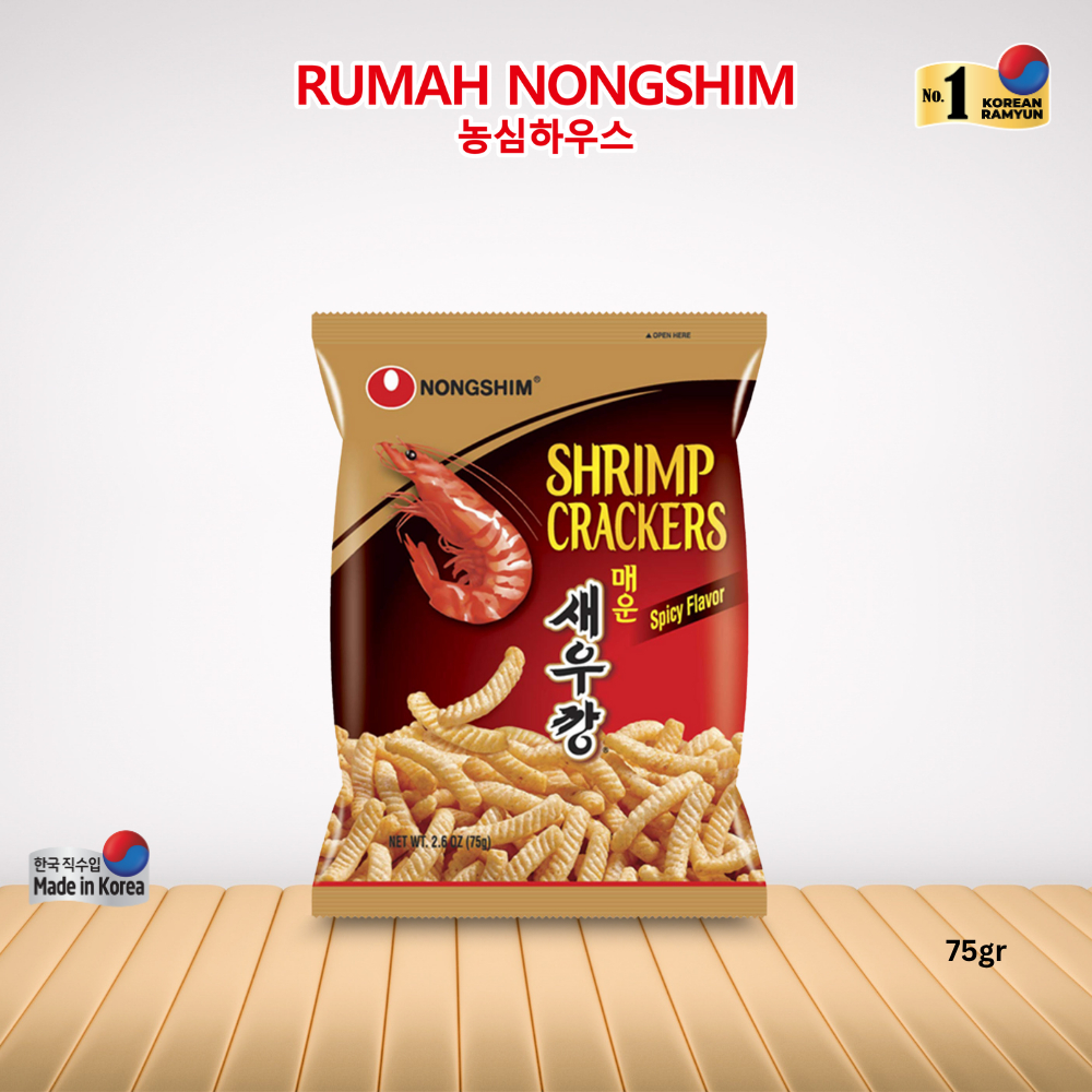 

Nongshim Shrimp Cracker SPICY Flavor 75 gram Snack Seafood Udang Pedas Lezat Asli dari Korea