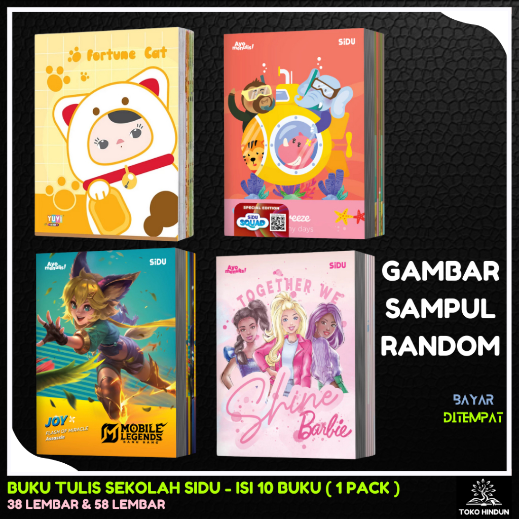 

BUKU TULIS SIDU GARIS ANAK SEKOLAH BELAJAR MENULIS 38 & 58 LEMBAR ISI 10 BUKU