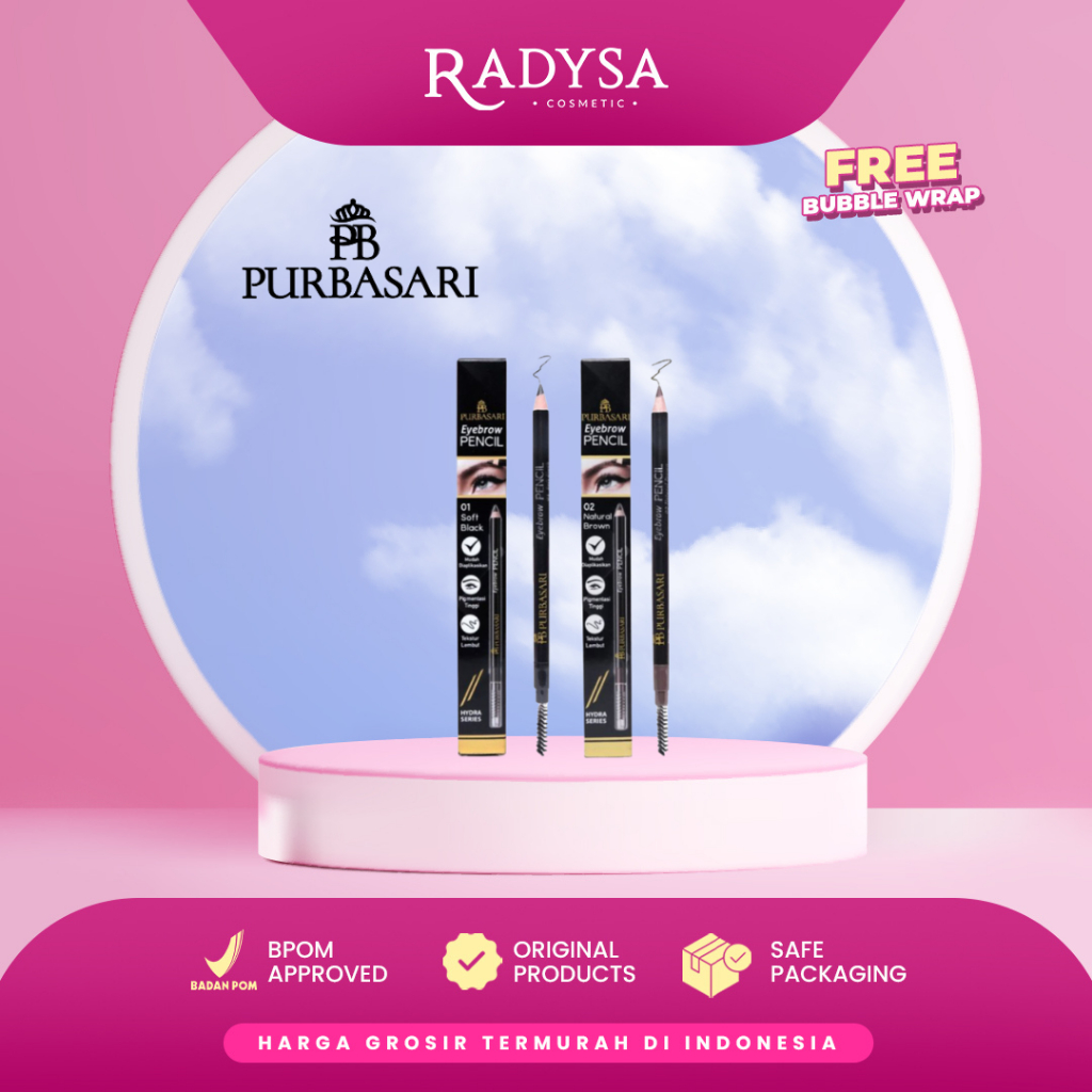 𝐑𝐀𝐃𝐘𝐒𝐀 - Purbasari Eyebrow Pencil Hydra Series - Pensil Alis