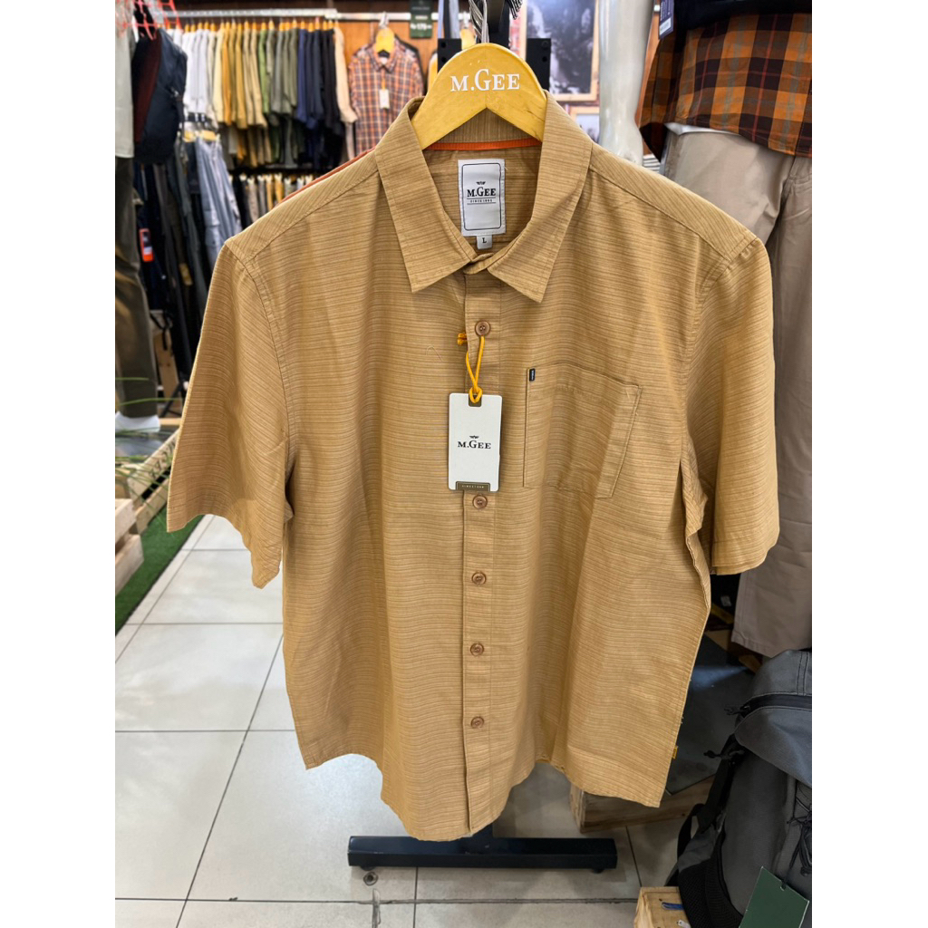 MGee kemeja pria lengan pendek Alto C119 Yellow