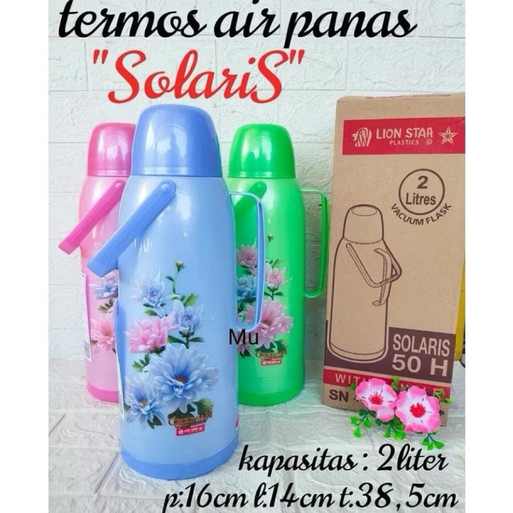 termos solaris 2 liter lion star / termos panas termos air dingin botol