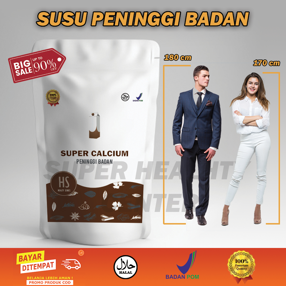 

Susu Bubuk Penambah tinggi badan Pria dan Wanita by Super Healthy Center / Calsium menambah tinggi badan / Memperkuat tulang