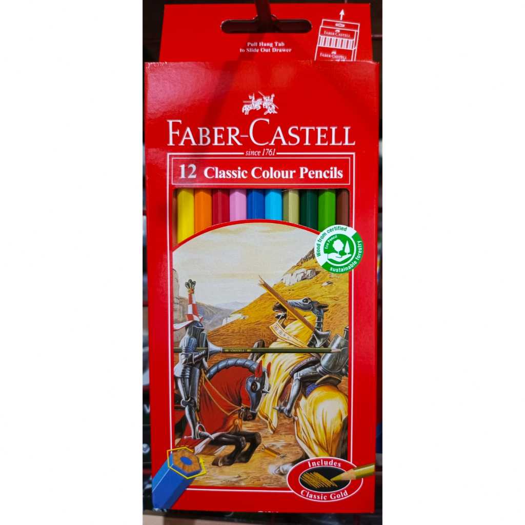 

PENSIL FABER CASTELL 12 WARNA PANJANG ( CLASSIC COLOUR PENSIL 12L )