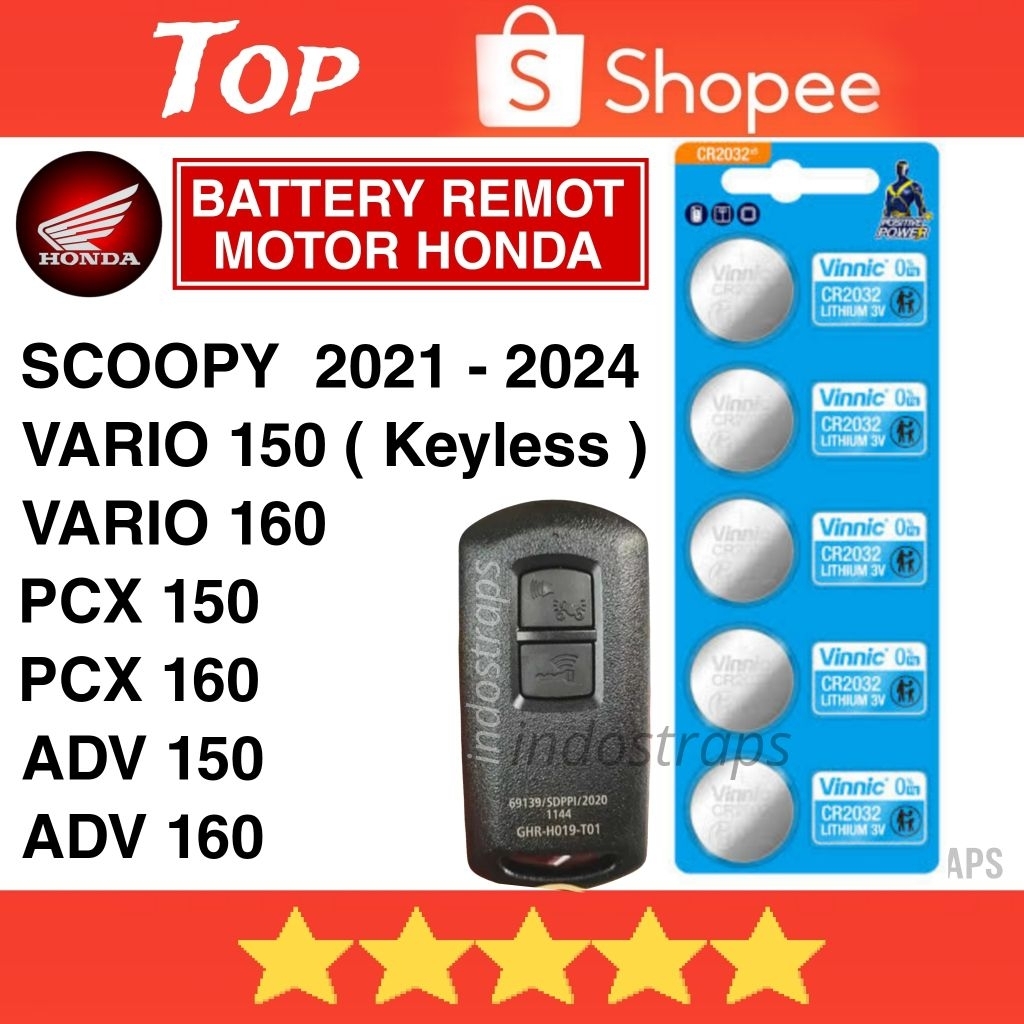 Baterai Remote ADV 150 160 VARIO 150 160 Batre Remote Kayless PCX 150 160 NEW VARIO 125 SCOOPY Remot