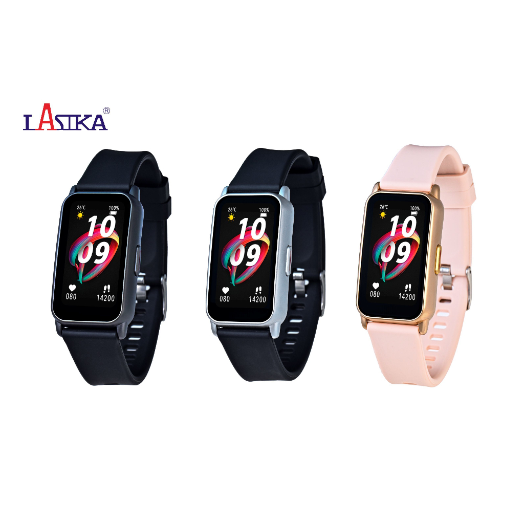 Jam tangan wanita / laki smartwatch jam pintar Lasika M01 , tahan air & dapat kotak.