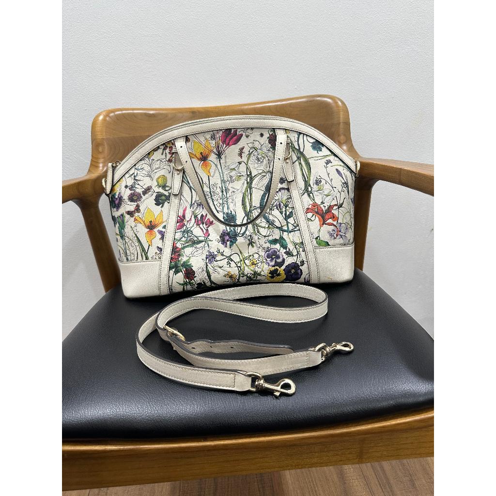 GUCCI Original Flora Nice White 2014 Shoulder Sling Tas Bag Wanita PreLoved