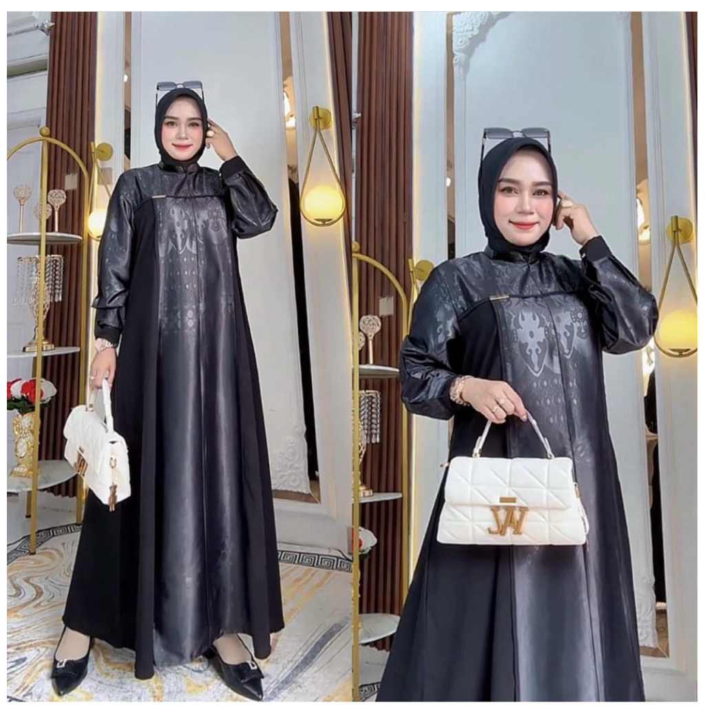 Gamis Abaya Imboost Hitam Kekinian Remaja