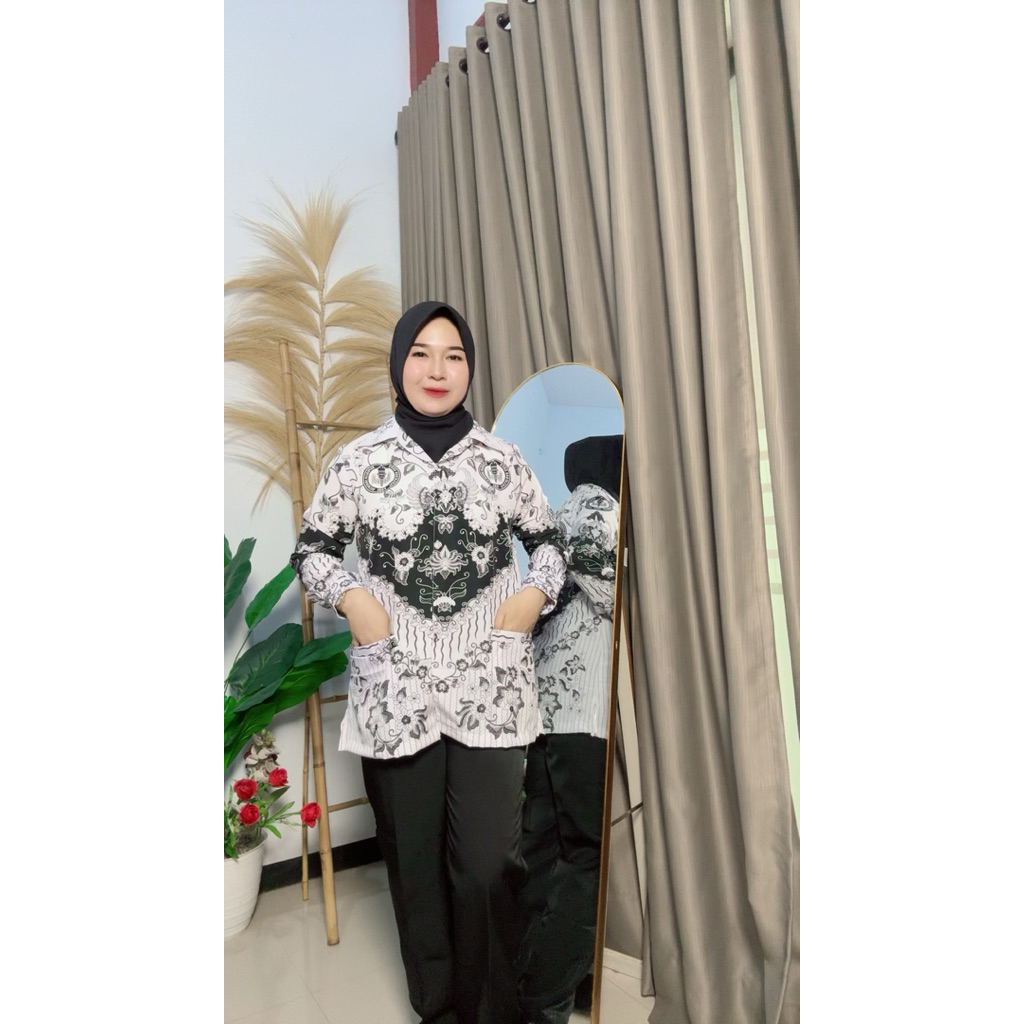 Atasan Batik PGRI Wanita Terbaru 2025 / Seragam Batik PGRI / Baju Guru