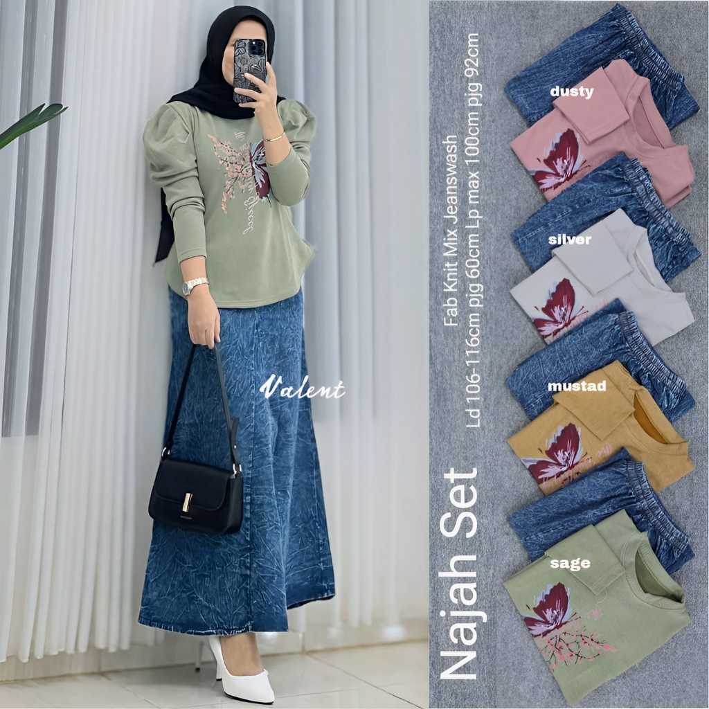 Setelan Wanita Terbaru Najah Setelan By Valent Hijab