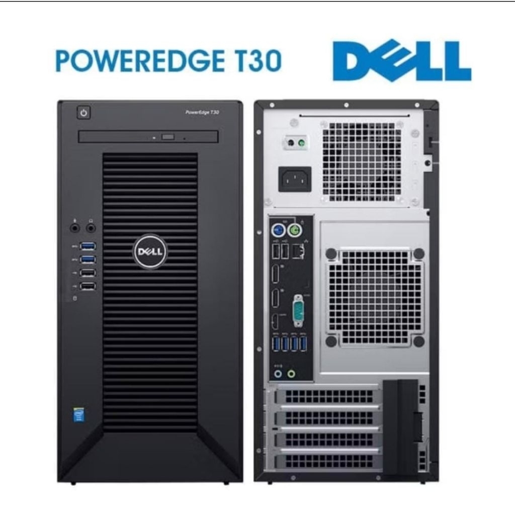 DELL PowerEdge Server T30 + DELL LED E2016HV ( 20 Inch FULL )