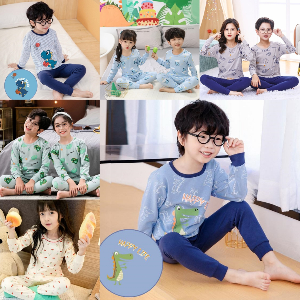Baju Tidur Piyama Anak Luar Negeri 1 -- 12 Tahun Bisa COD