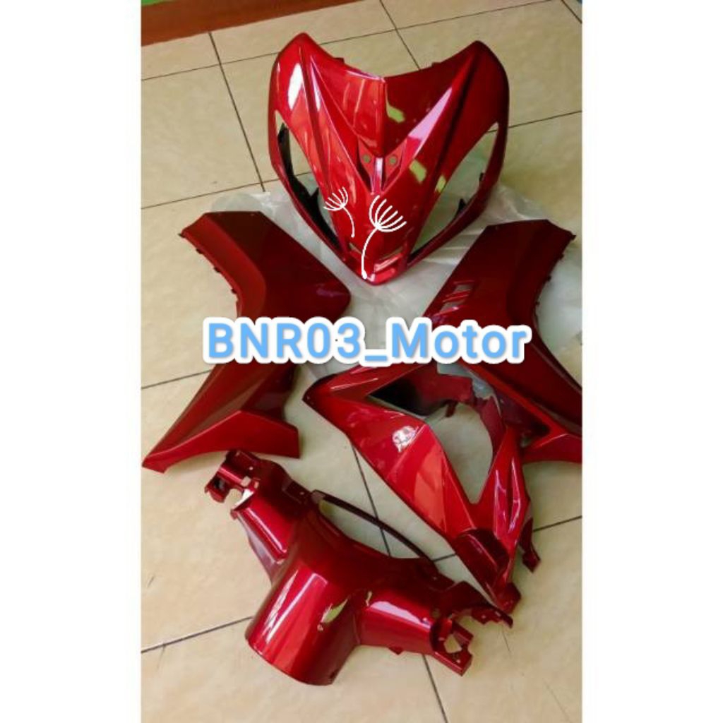 Paketan Bodi Depan Jupiter MX Lama 135cc Warna Merah Maroon
