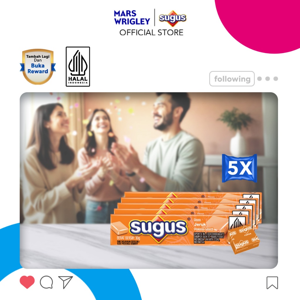 

SUGUS Stick Orange 30g X5