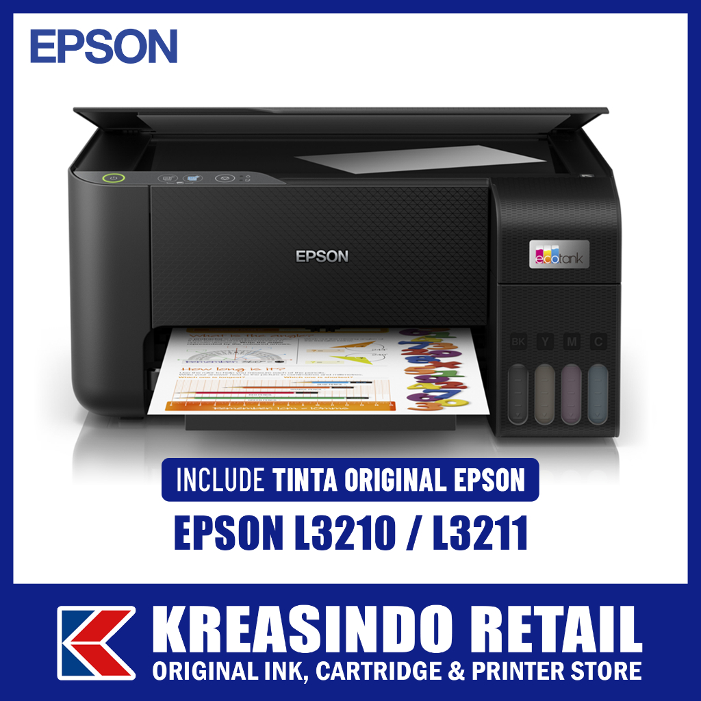 Epson L3210 / L3211 All-in-One Printer (Pengganti L3110)