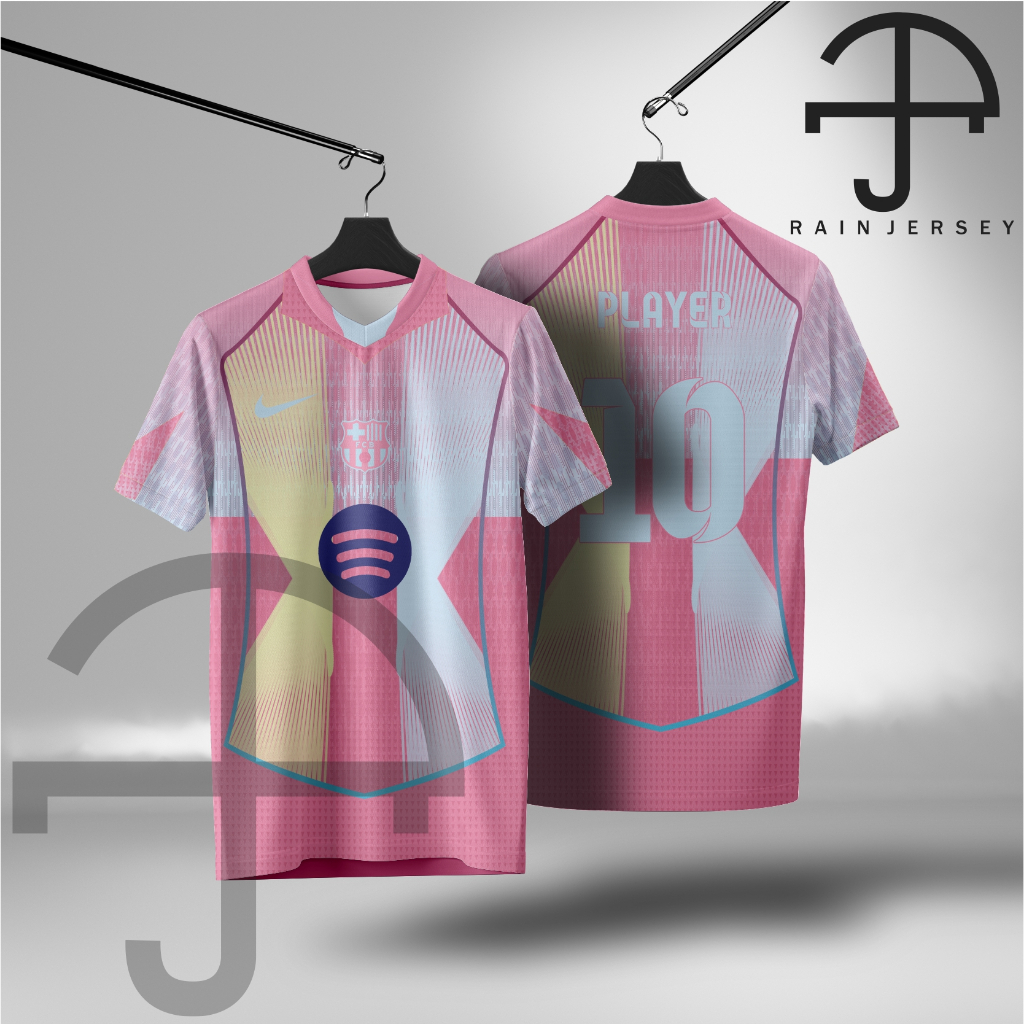 Jersey barcelona pink fantasi 2025/2026 free custom nama dan no.punggung full printing