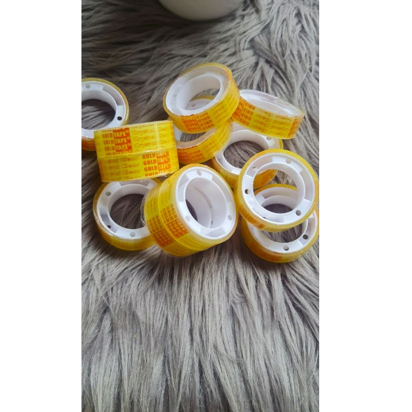 

Isolasi I Tape I Gold Tape Isolasi Kecil Bening isolasi kado