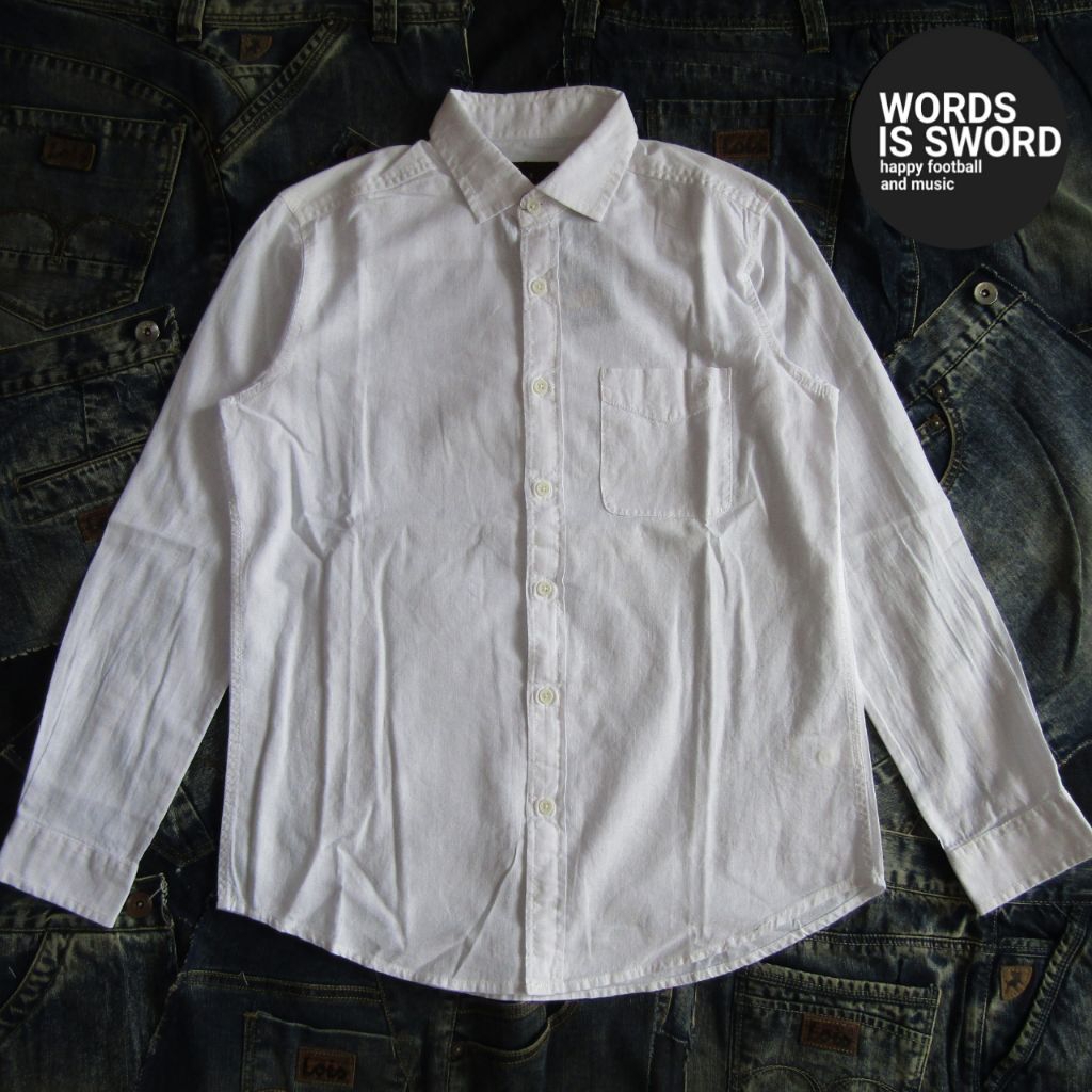 LOIS JEANS KEMEJA PUTIH SLIM FIT COTTON LINEN - KLL511 -