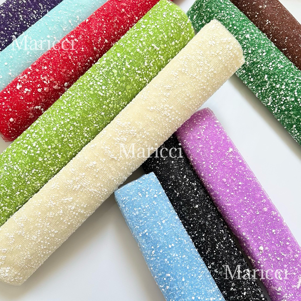 

[1 LEMBAR] kain tile salju snow tile cellophane kertas pembungkus buket wrapping flower import Jaring SALJU Flower Mesh Net Kain Bunga Korean Wrap Snow