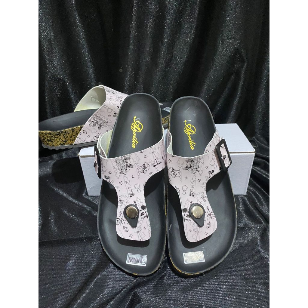 Sandal Wanita Dewasa Jepit Aprilia Corak Disney