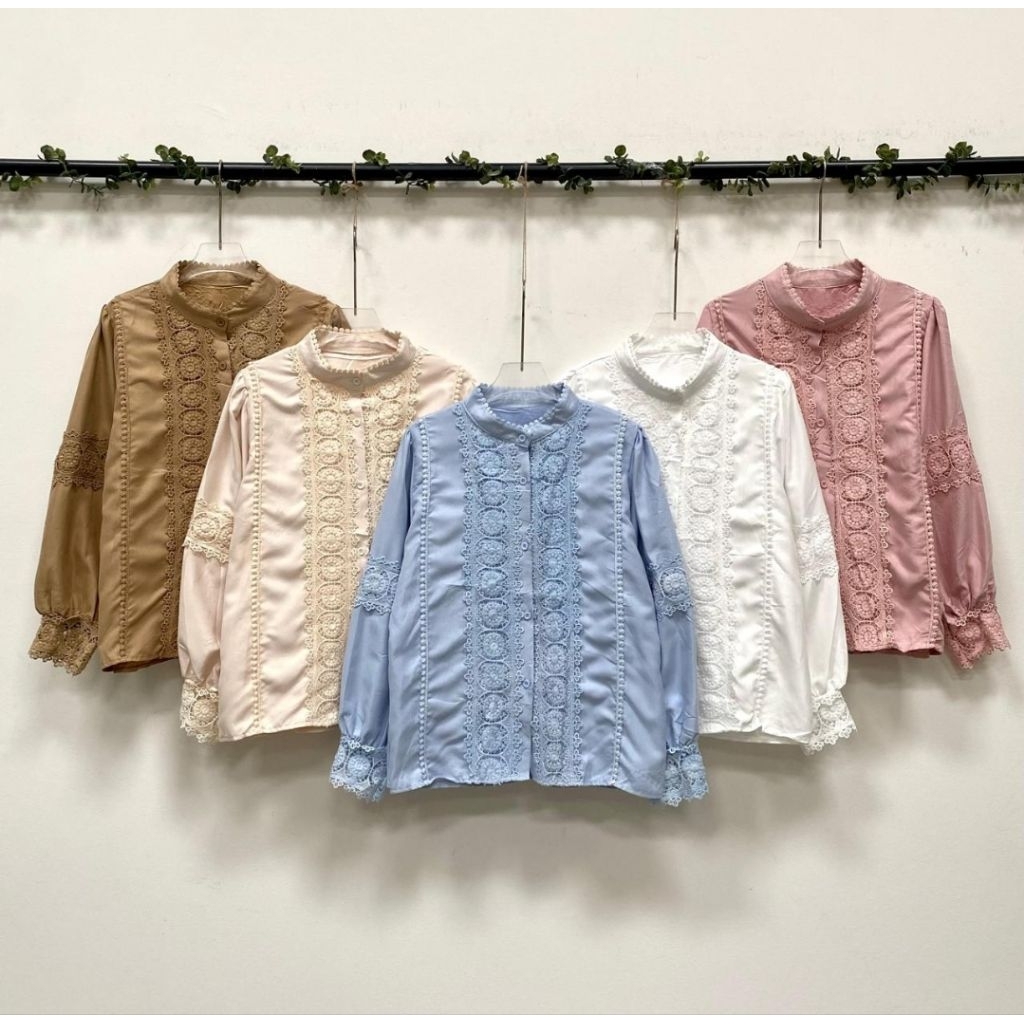 Blouse katun mix renda import bkk