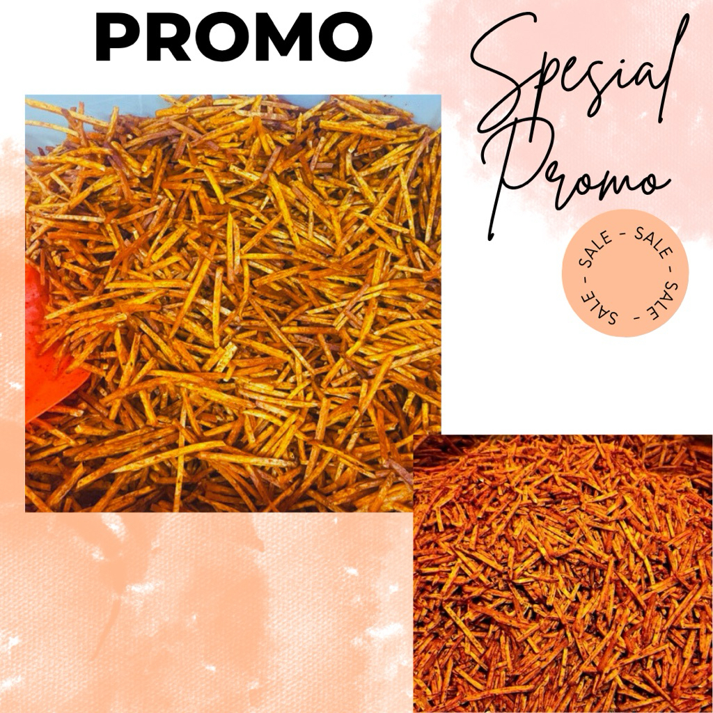 

Stik Talas Pedas Guih Renyah enak / stik mbote / stick talas camilan sehat / keripik / Snack 250gram-500gram