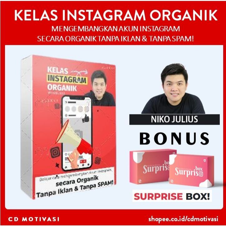 Ecourse Kelas IGOrganik (Kembangkan Akun Tanpa Iklan) - Niko Julius